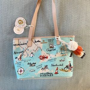 BNWT Spartina Embroidered Northeastern Harbors Bag